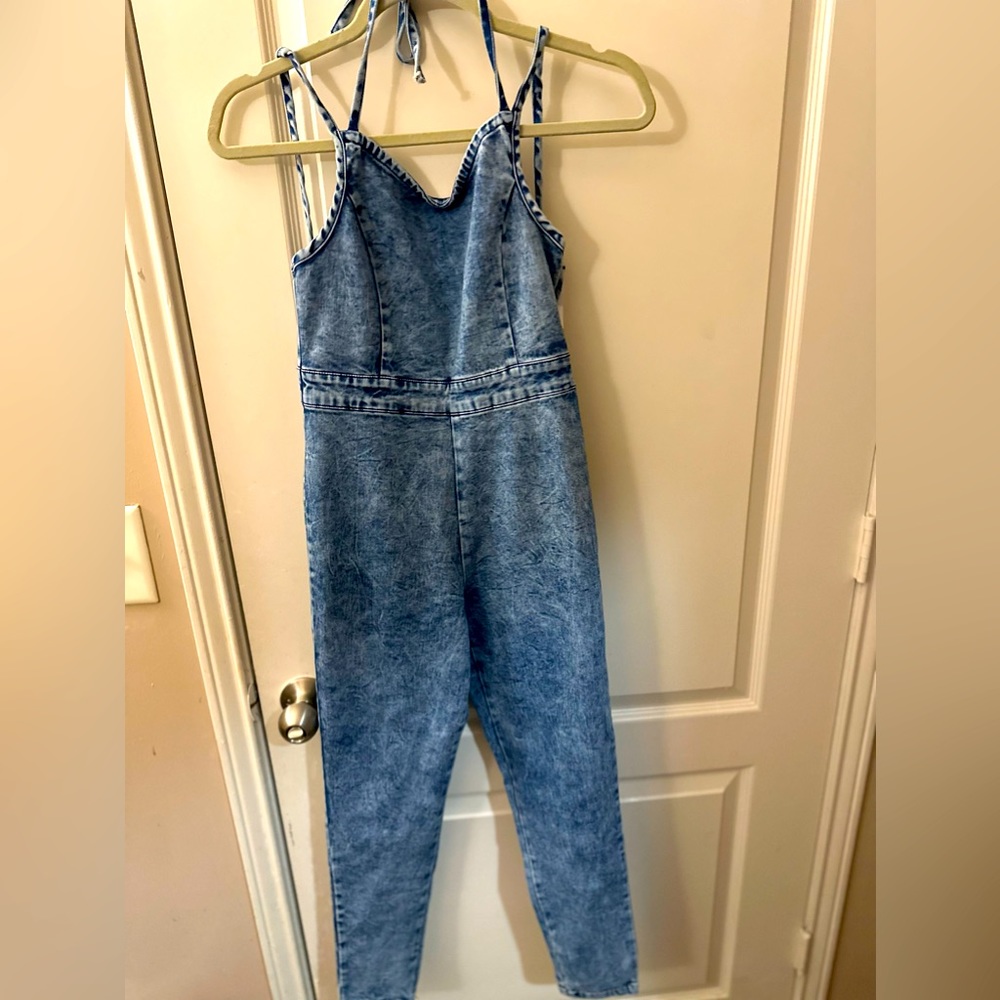 Denim one piece